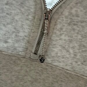 Gray Quarter-Zip Women's Sweatshirt